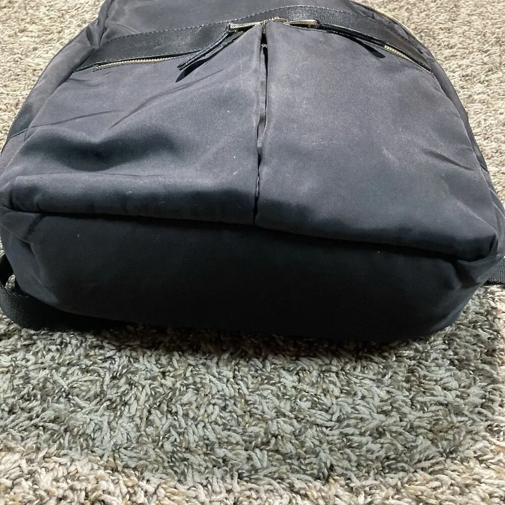 Knomo Black Mini Shoulder Straps Backpack Bag water resistant nylon padded